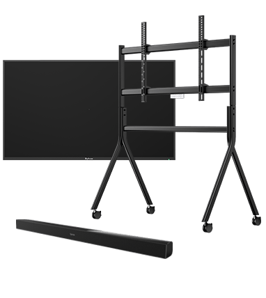 TV + Rolling TV Cart+ Soundbar