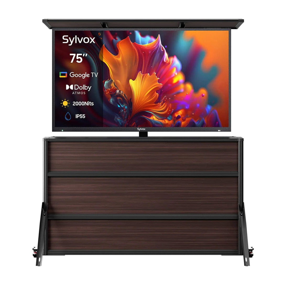 Gabinete de 75" + Pool Pro QLED 2.0 de 75" (Sol pleno)