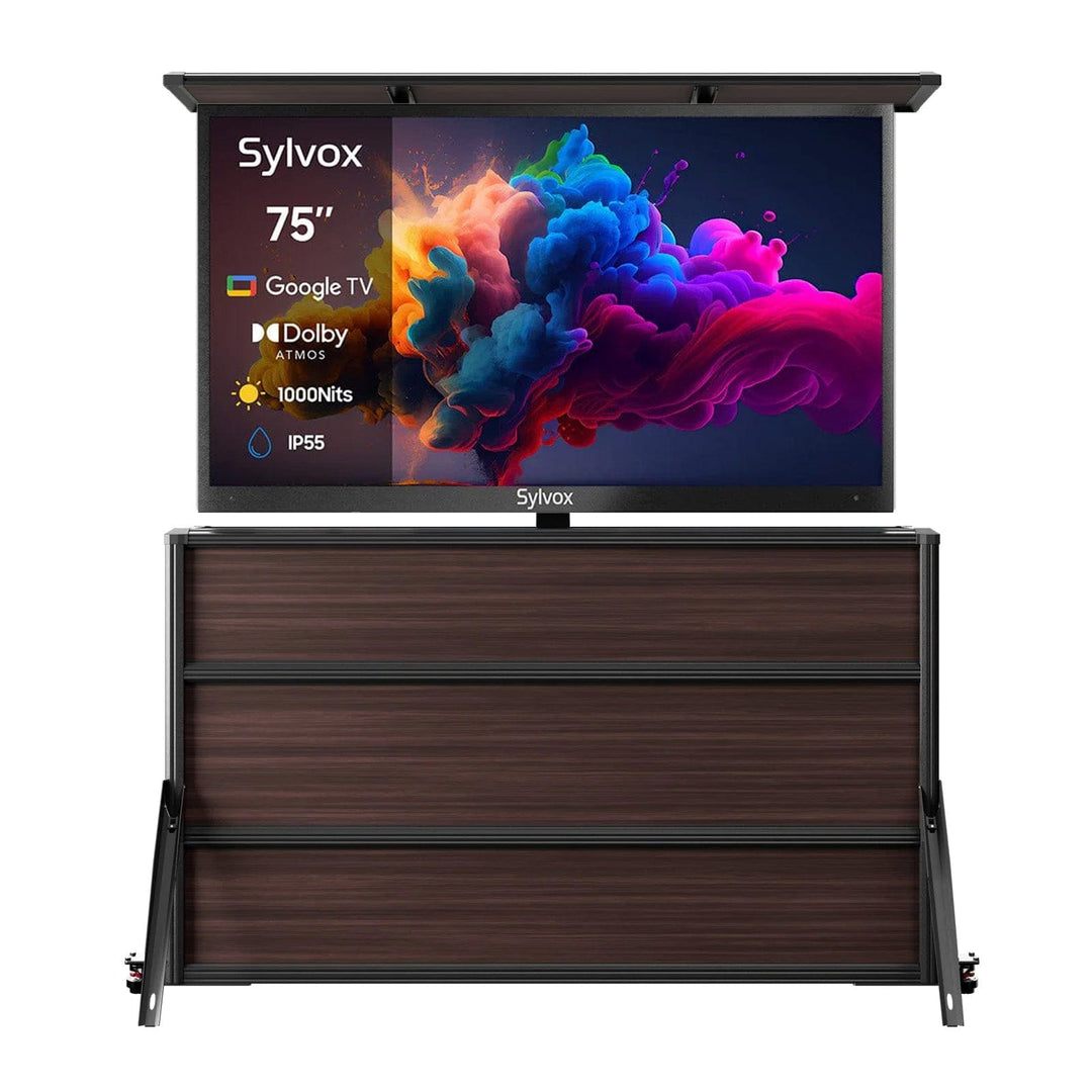 Gabinete de 75" + Deck Pro QLED 2.0 de 75" (Sol parcial)
