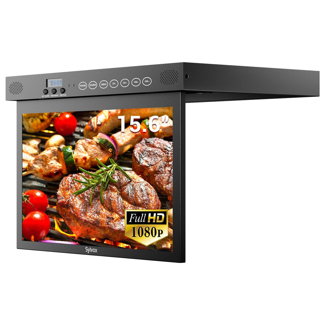 15.6" TV Inteligente Bajo Gabinete-Black Kitchen TV