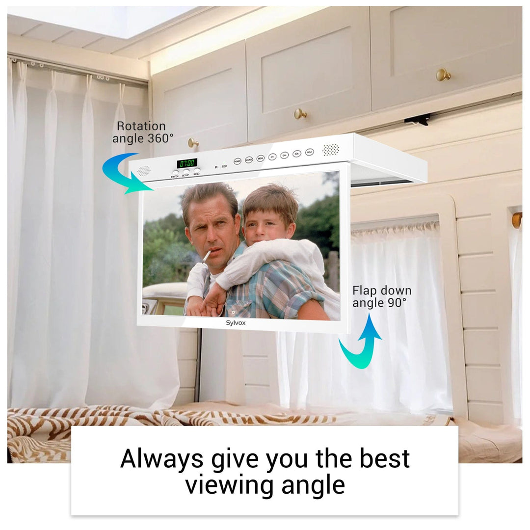Smart TV de 15.6" para Bajo Gabinete - Blanca para Cocina