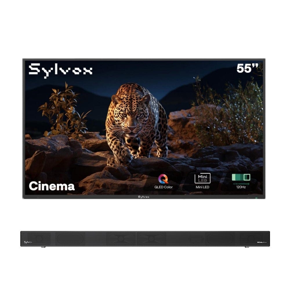 TV para Exterior Sylvox Cinema 55" Helio QLED - Modelo 2026 (120 HZ y 2000 nits)