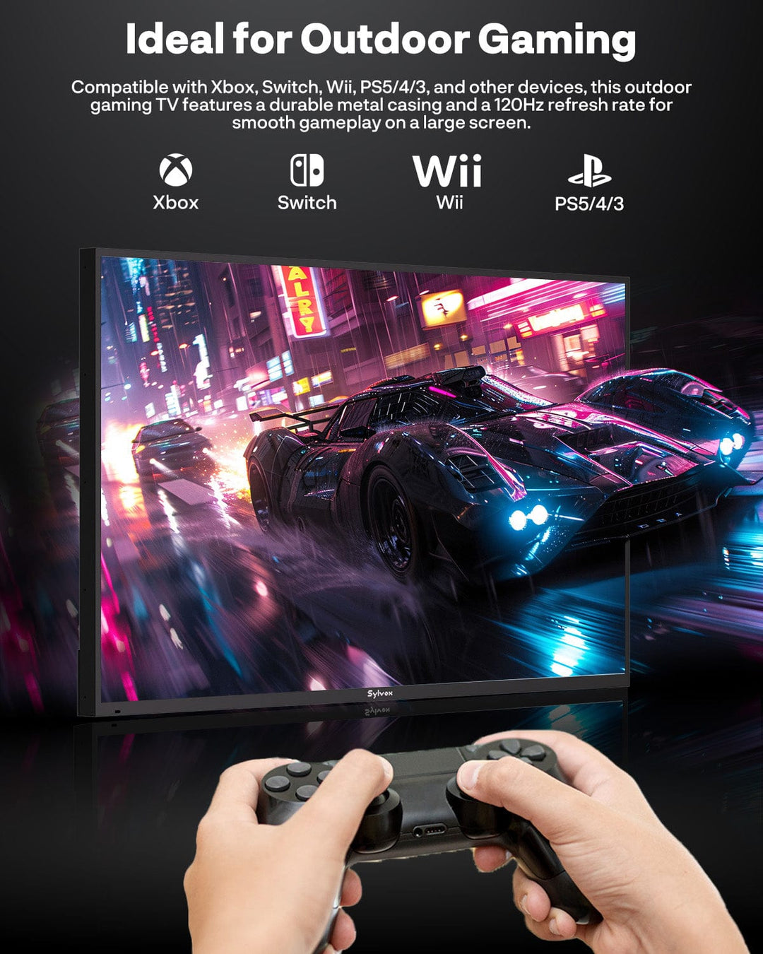 65" Waterproof Outdoor TV-2025 Gaming Serie (120HZ)