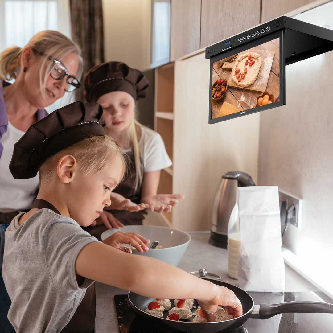 15.6" TV Inteligente Bajo Gabinete-Black Kitchen TV