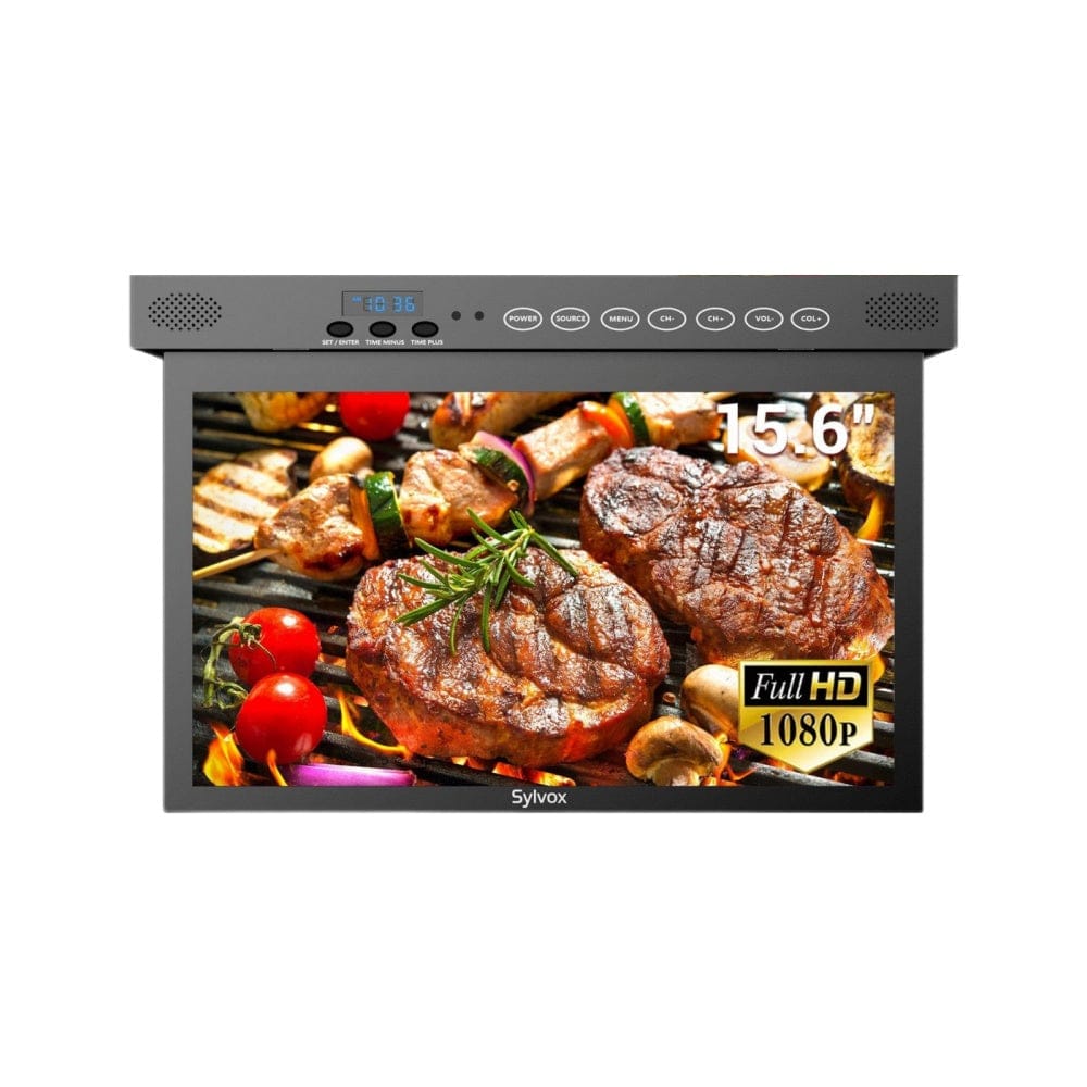 15.6" TV Inteligente Bajo Gabinete-Black Kitchen TV